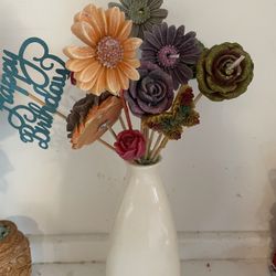 Bouquet  Of Flower Candle Daisy   Peony N Rose Shape 