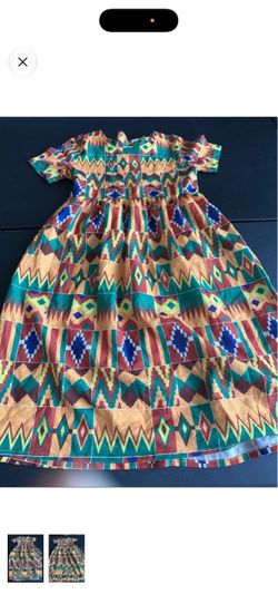 Kids Multicolor African Print Dress