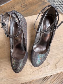Glitter Ankle Strap Heels size 7