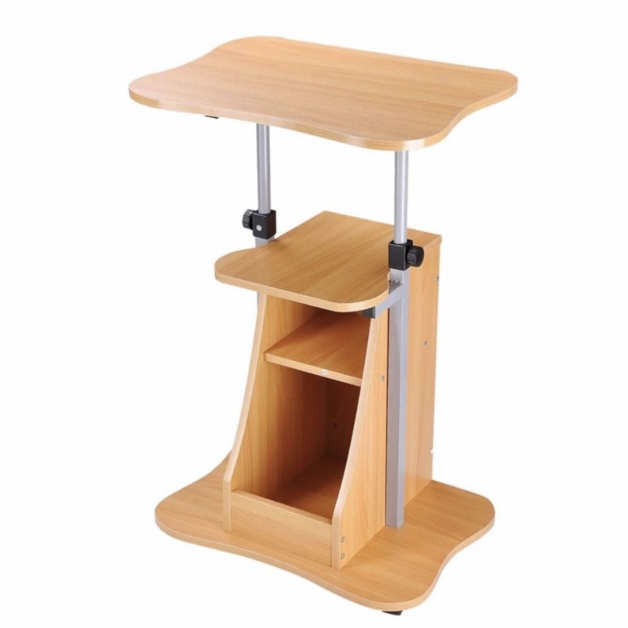 Portable Office Laptop Desk Rolling Adjustable Table Cart Computer Mobile Stand Office equipment & Supplies