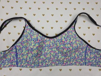 Victorias Secret Floral 34B Sports Bra Support Exercise Active  Tank Top