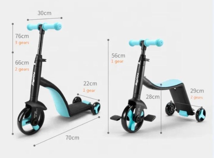 3 In 1 Kids Bike - Kick Scooter