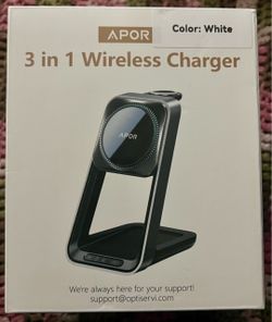 BRAND NEW IN BOX 3 in 1 Charging Station for iPhone, Magsafe Wireless Charger with Cooling Fan for iPhone 16 15 14 13 12 Series & Apple Watch Charger