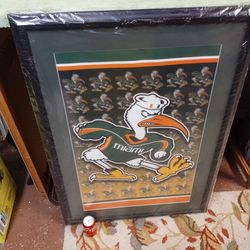 Miami Hurricanes Framed Art Never Opened