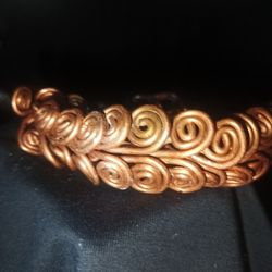 Hand Made Copper Bracelet - Greek Spiral