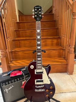Epiphone Traditional Pro Les Paul w/ Fender Champion 20 Amp
