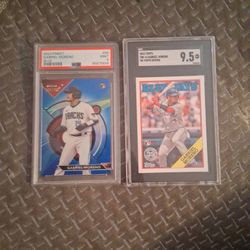 2 Graded Gabreil Moreno Rc Card  His Topps 98' Desing In SGC 9.5 And Topps Finest Blue /150 Psa 9