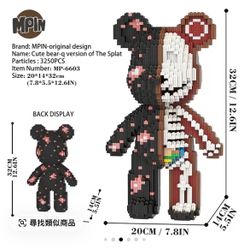 Lego type Bear Building Block,MPIN building block, Bear Toys,Birthday Gift,Festival gift,building sets