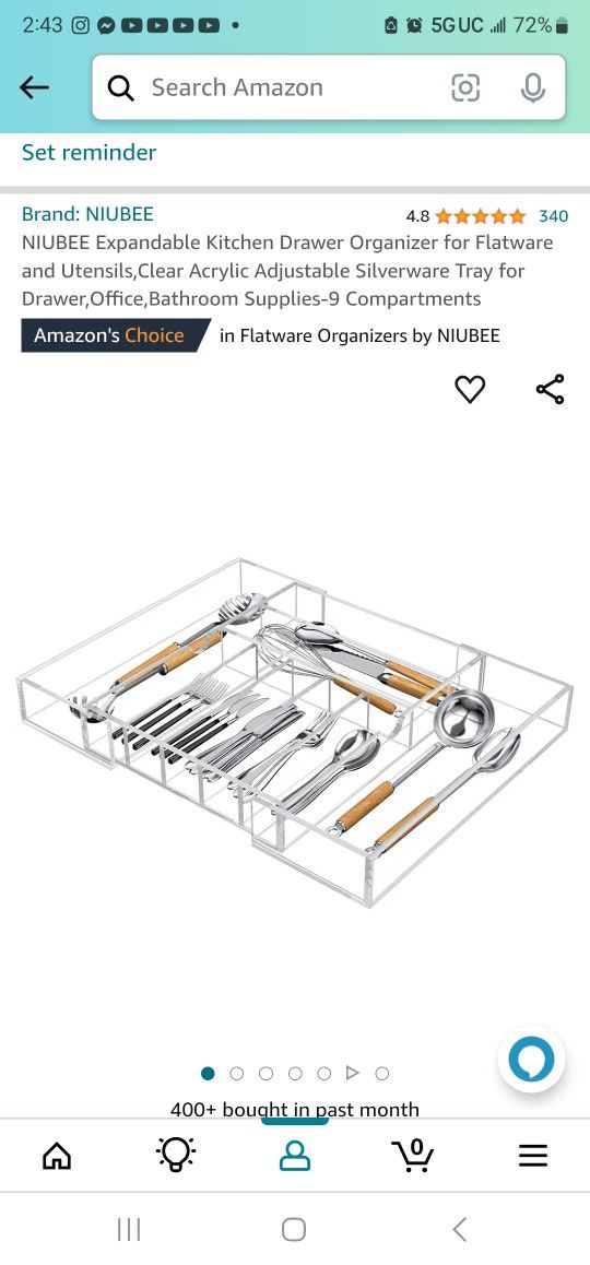 Acrylic Drawer Organizer