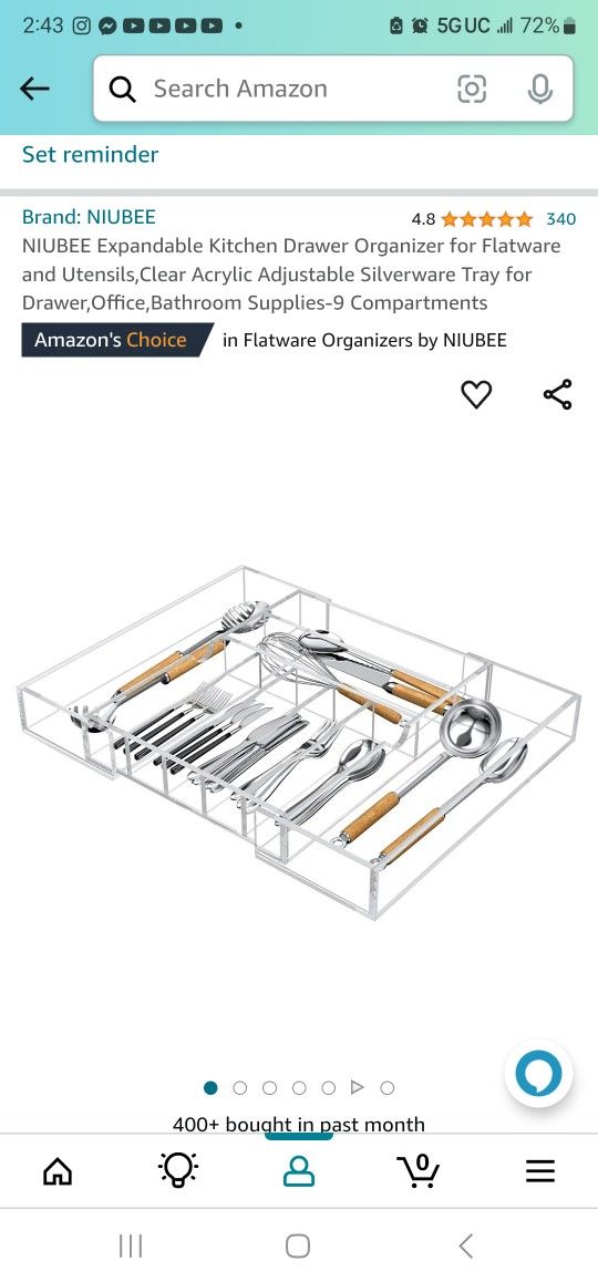 Acrylic Drawer Organizer 