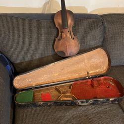 Vintage Violin And Case 