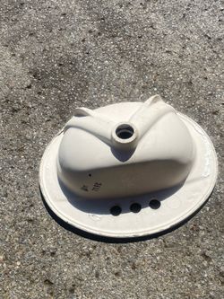 Oval three hole sink