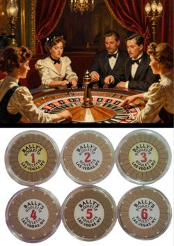 Rare Bally's Las Vegas 2001 Roulette Poker Chip #6 MULTIPLES AVAILABLE