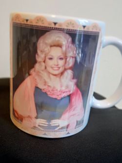 White Coffee/Tea Mug with Photo of Dolly Parton