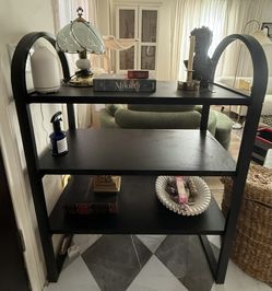 Wood Arch Hutch Open Shelf