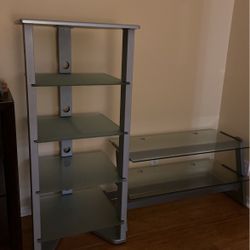 TV Stand With Matching Shelf 