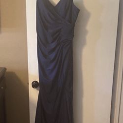 Navy Blue Formal Dress Size 12 & Shoes Size 10