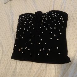 blinged Out Black Top 🖤🐅
