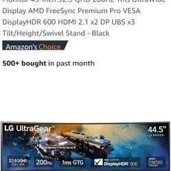 LG UltraGear 45 Inch Ultrawide Gaming Monitor