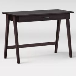 Paulo Wood Writing Desk with Drawer Espresso - Threshold
