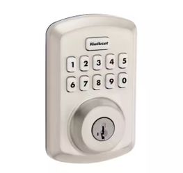 Kwikset Powerbolt 250 10-Button Keypad Satin Nickel Transitional Electronic Deadbolt Door Lock
