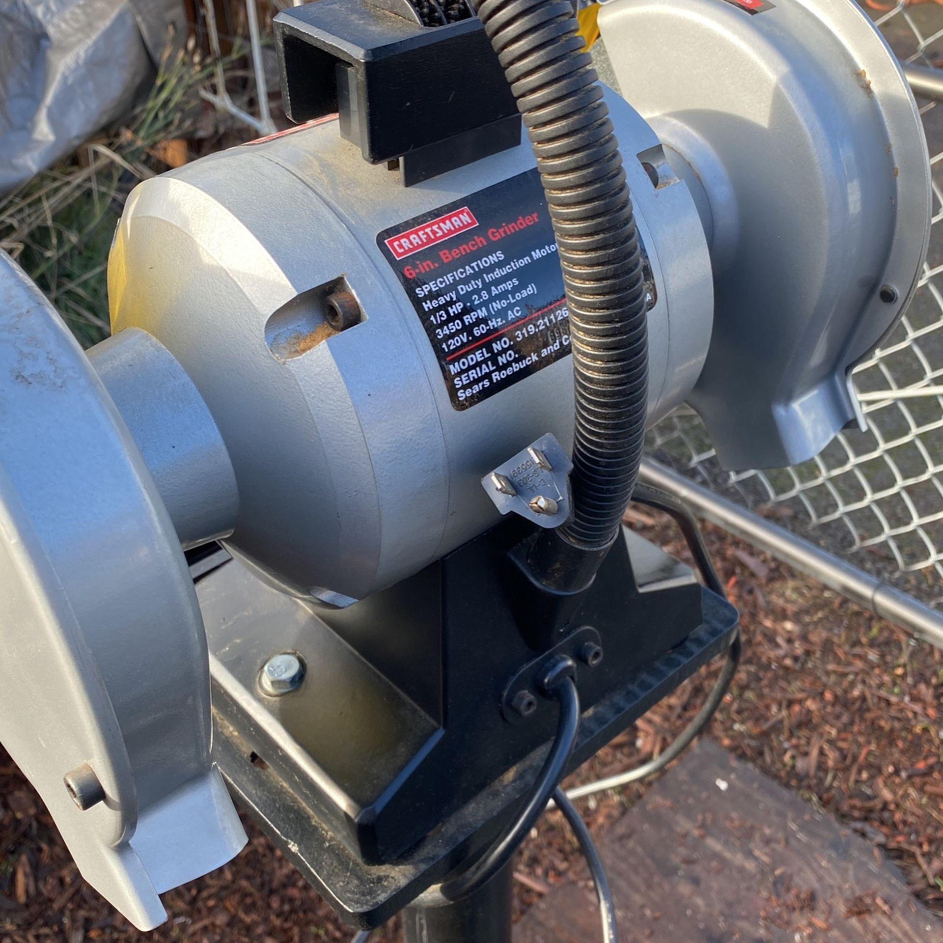 Craftsman 6 Inch Bench Grinder With Stand for Sale in Steilacoom, WA