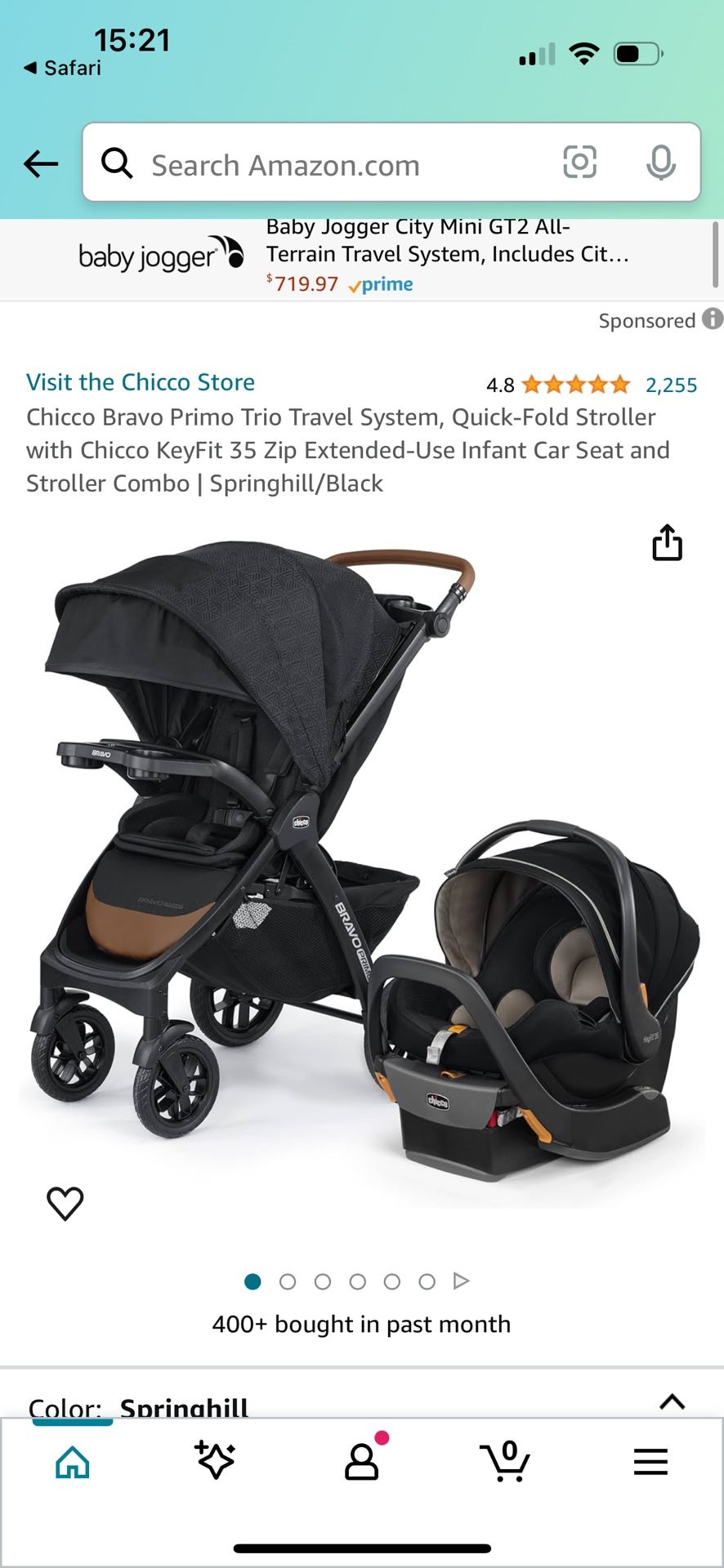 Chicco Bravo Primo Stroller ONLY