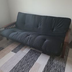 Wood frame futon with mattress