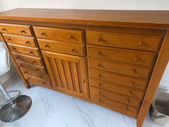 Vintage wood sideboard storage