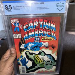 CAPTAIN AMERICA #420 WP CGC 8.5 Battling The BLAZING SKULL, 10/93, Marvel Comics