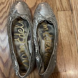 Sam Edelman Gold Ballet Flats - Size 7.5