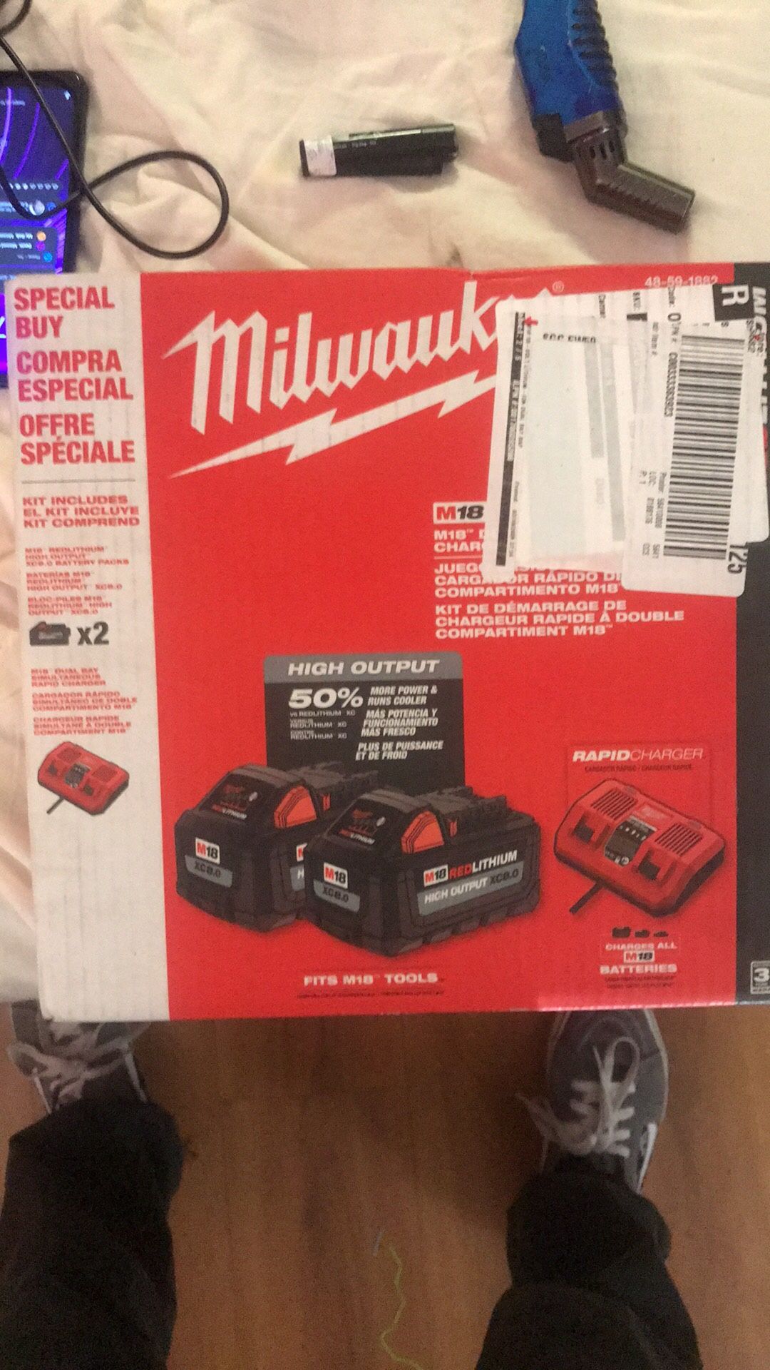 Milwaukee 8.0 Batteries And Rapid Charger 