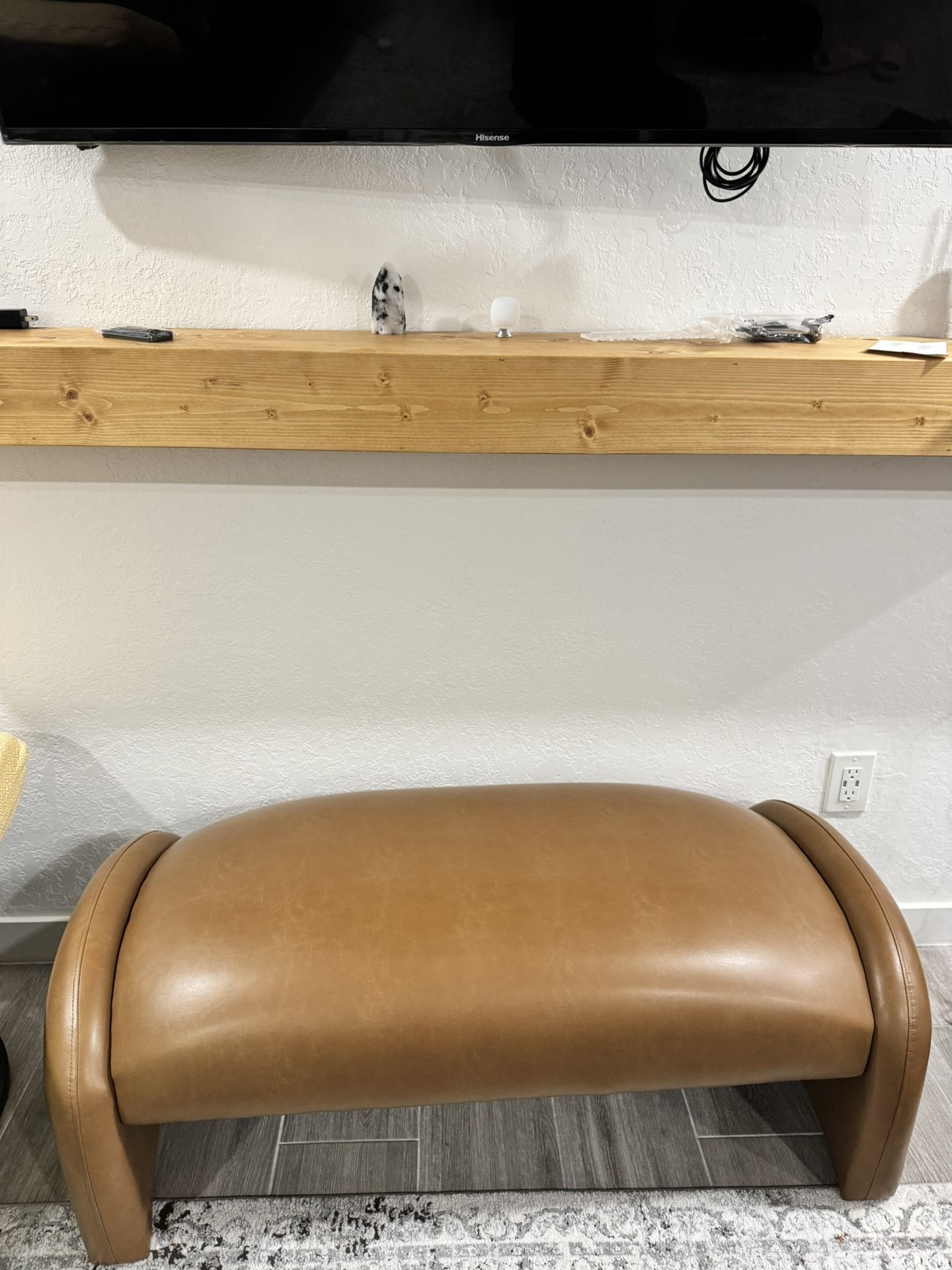 Leatherette Ottoman / Bench 