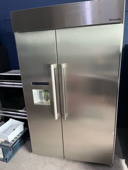 48” stainless steel side by side commercial fridge
