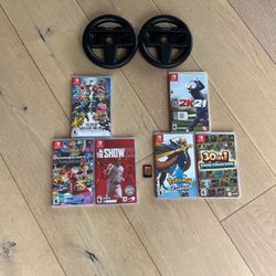 Nintendo Switch Games and Mario Kart Wheels