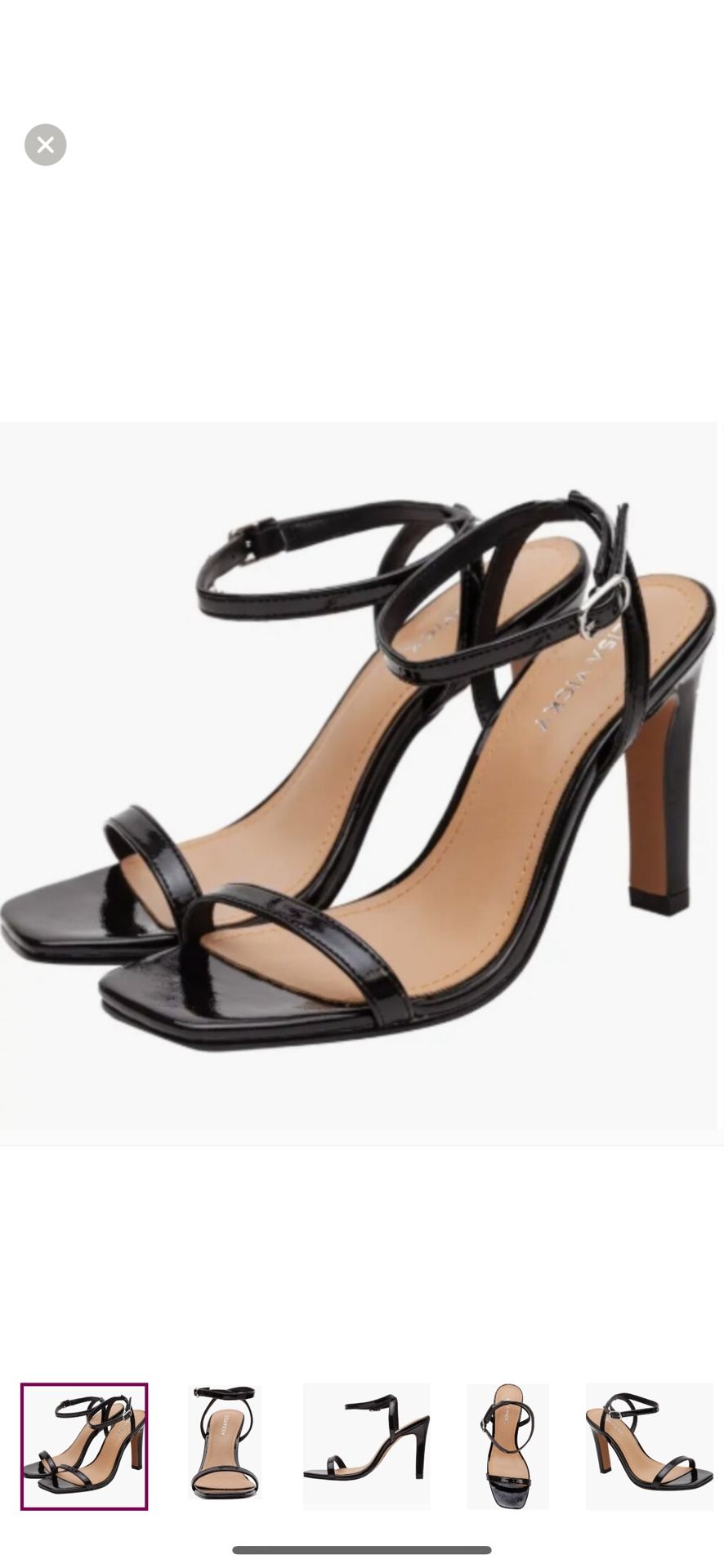 Nordstrom Lisa Vicky Grace Black Strappy Heels NWT