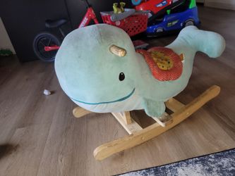 Wooden/plush ride-on rocker