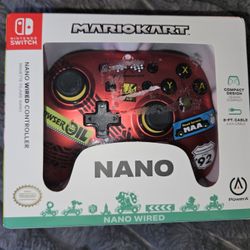 PowerA Nano Wired Controller for Nintendo Switch - Mario Kart: Racer Red, Nintendo Switch - OLED Model, Gamepad, game controller, Compact, Smaller