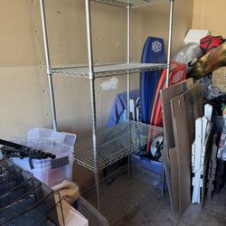 6ft Metal 4 Shelves