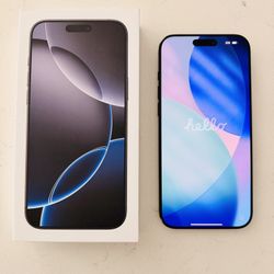 Unlocked iPhone 16 Pro Max Black Titanium 256 GB