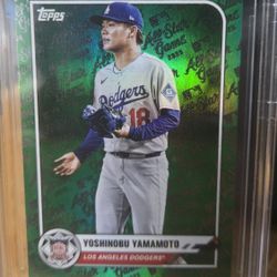 2025 Topps MLB All Star Game Yoshinobu Yamamoto #27 Green Foil /99 Dodgers ⚾️