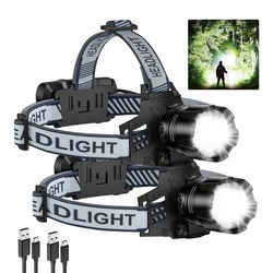 2 PackSuoer Bright Rechargeable Headlamp !!