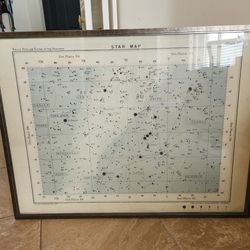 Vintage Reproduction Star Map, Gemini, Taurus, Large Office Picture 5