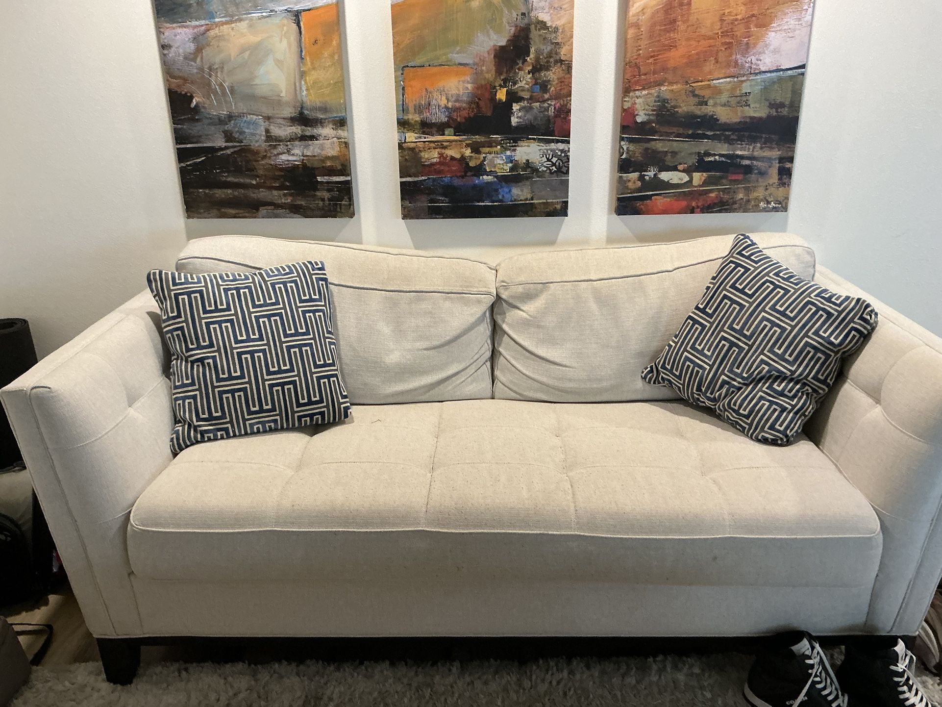 Off White Love Seat Couch