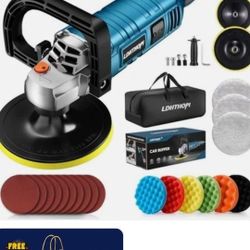 LDHTHOPI Automotive Rotary Buffer Polisher - Blue/Black, 6/7 Inch