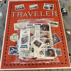 Harris Traveler World Wide Stamp Album with Stamps
