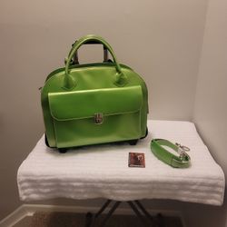 Ladies Leather Detachable Wheeled Briefcase