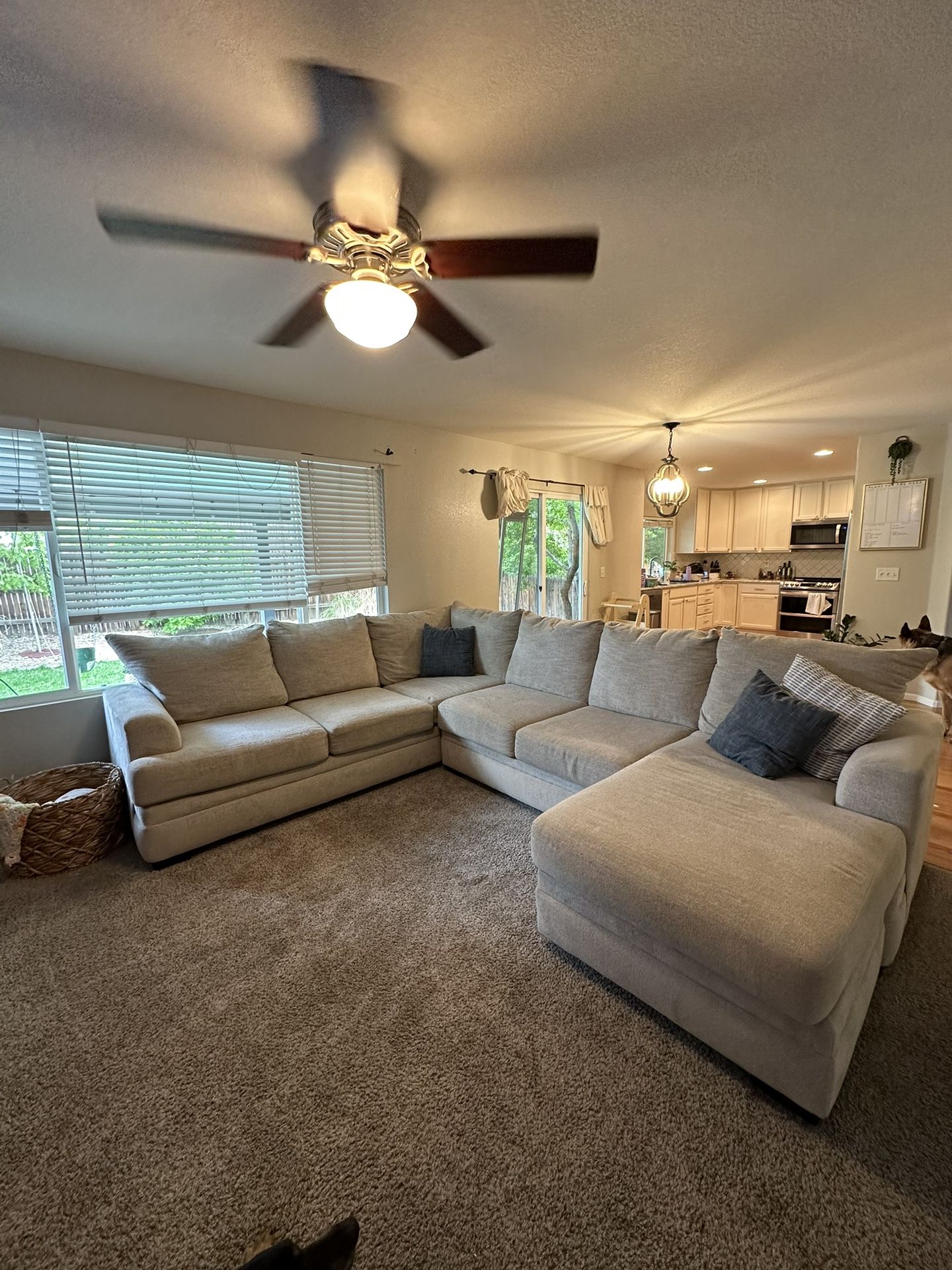 Copley Court Parchment 2 Pc Sectional Couch