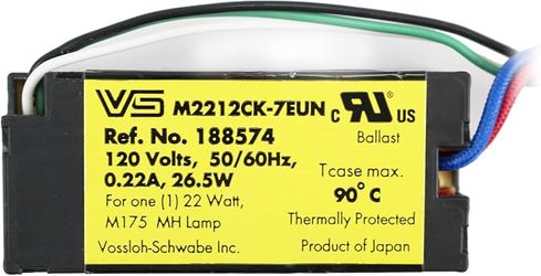 Vossloh-Schwabe M2212CK-7EUN Electronic MH Ballast, 22W M175 Metal Halide, 120V