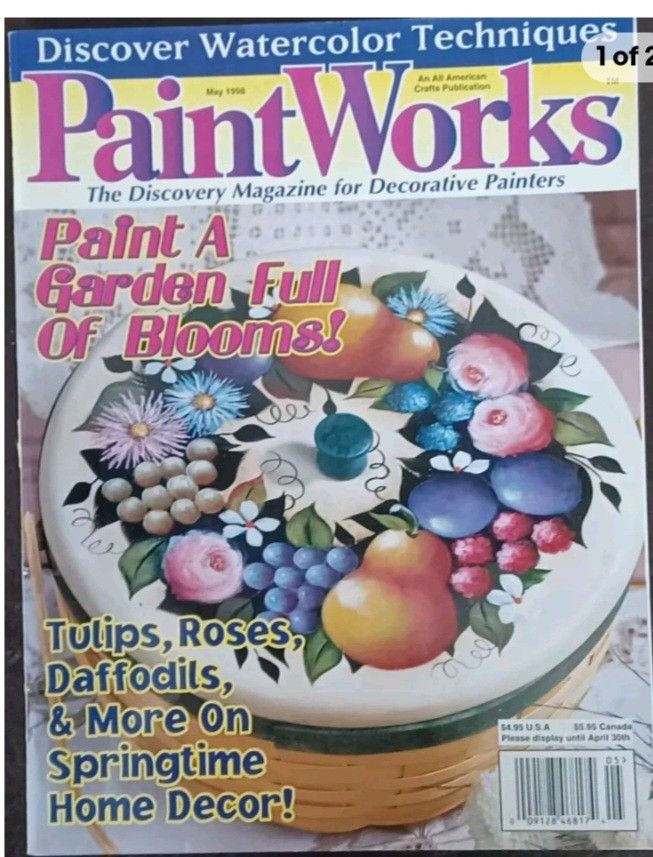 PaintWorks Magazine May 1998 "Paint a Garden Full of Blooms!"